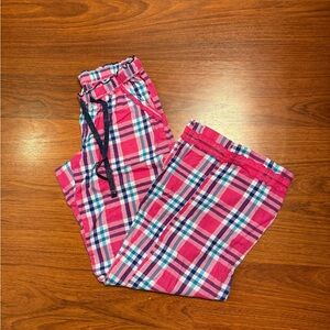 Victoria's Secret Plaid Pajama Bottoms in Pink and Blue - XS